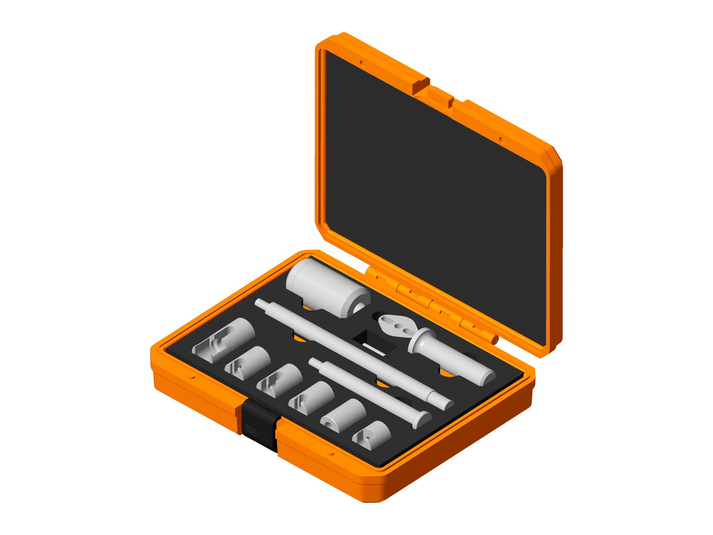 Produto Raven 101250 - Conjunto de extratores (à percussão) de injetores de combustível “GDI” de motores ciclo Otto equipados com injeção direta. <ul><li>Acompanha 7 adaptadores. </li><li>Produto fornecido em um estojo plástico especial com interior em EVA. </li><li>Composição: </li><li>01 - Cabo longo com 220 mm e duas roscas (801406-00B); </li><li>01 - Cabo curto com 130 mm, rosca e batente, para injetores localizados em pontos de difícil acesso (101250-00H); </li><li>01 - Manopla para o cabo longo com 80 mm, rosca, batente e acabamento recartilhado (801406-00E); </li><li>01 - Peso deslizante com 0,52 kg e acabamento recartilhado (801406-00C); </li><li>01 - Adaptador com abertura de 6,8 / 10,5 mm para injetores dos motores Ford 2.0 16V turbo EcoBoost, Hyundai 1.0 12V (3 cils.) turbo T-GDi Kappa II (F3LC) e VW / Audi EA211 1.0 12V (3 cils.) turbo TSI / 170 TSI / 200 TSI e 1.4 16V turbo TSI / 250 TSI / TFSI / 35 TFSI (101250-00D); </li><li>01 - Adaptador com abertura de 8,2 / 12,6 mm para injetores de motores Renault 1.0 12V SCe (3 cils.) (B4D HS / LS) (101250-00G); </li><li>01 - Adaptador curto com abertura de 9,8 / 13,5 mm para injetores dos motores Fiat / Stellantis GSE 1.0 12V (3 cils.) MultiAir turbo T200 e 1.3 16V MultiAir turbo T270 (101250-00C); </li><li>01 - Adaptador com abertura longa de 10,0 / 13,5 mm para injetores de motores Renault 1.0 12V (3 cils.) turbo TCe (H5Dt) e Mercedes-Benz / Renault 1.3 16V turbo TCe (M282 / H5Ht) (101250-00F); </li><li>01 - Adaptador longo com abertura longa de 15,8 / 19,3 mm para injetores de motores Mercedes-Benz (101250-00E); </li><li>01 - Adaptador com rosca M12 x 1,5 mm para injetores dos motores BMW 2.0 16V turbo (N20), 3.0 24V 6 cils. em linha turbo / biturbo (N54 / N55) e 4.4 32V V8 biturbo (N63) (101250-00B); </li><li>01 - Adaptador com dois furos oblongos (e 2 parafusos) para injetores dos motores GM Ecotec 1.4 16V turbo (LE2) e 1.5 16V turbo (LYX) e motores BMW 1.2 12V (3 cils.) TwinPower Turbo (B38), 1.5 12V (3 cils.) TwinPower Turbo (B36 / B38), 2.0 16V TwinPower Turbo (B46 / B48) e 3.0 24V (6 cils. em linha) biturbo (B58 / S58) (131021-00C).</li></ul> - Motor