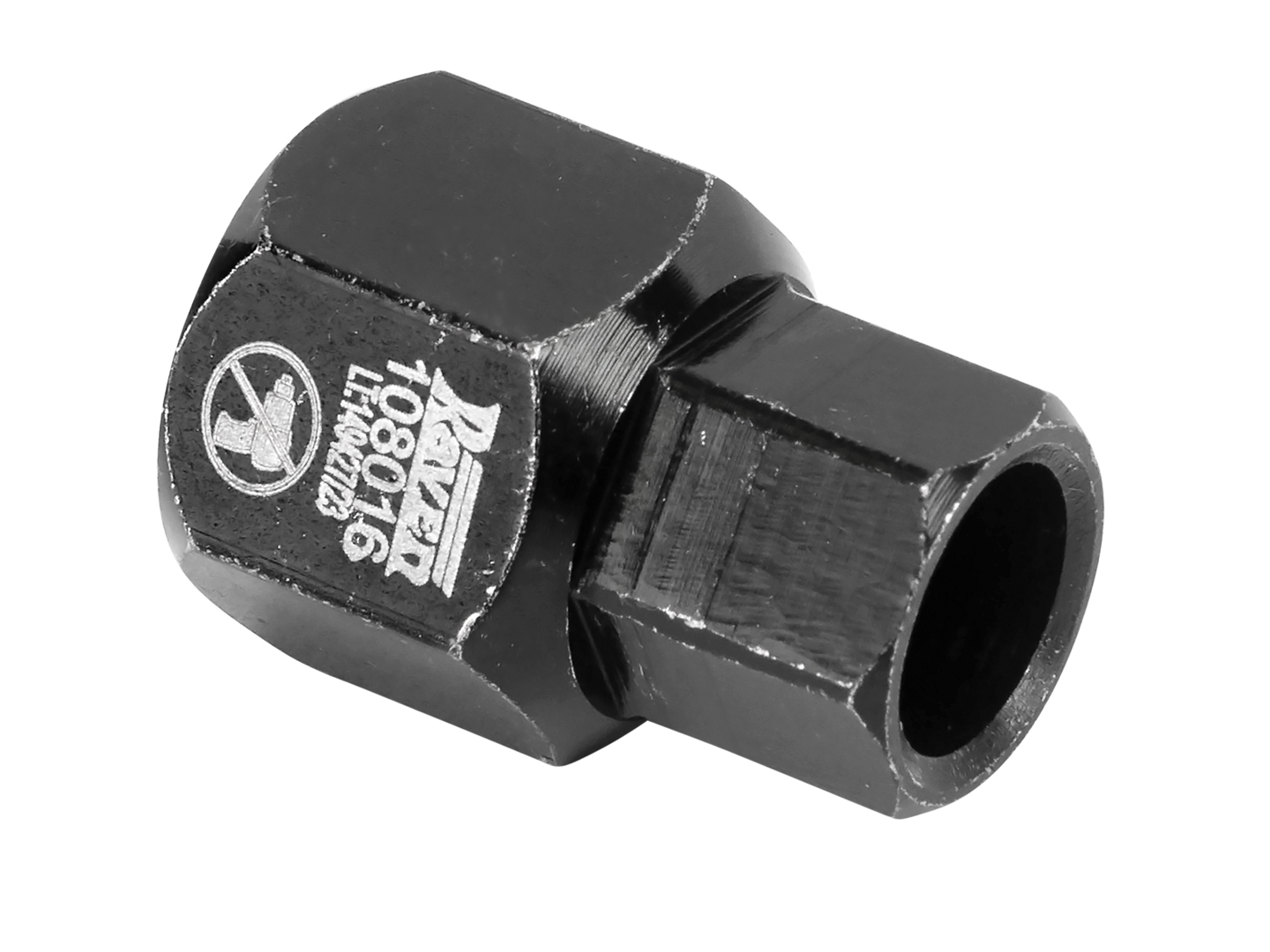 Produto Raven 108016 - Chave vazada com encaixe sextavado externo de 14 mm, para travar a polia do tipo roda livre "catracada" do alternador.<ul><li>Aplicação:</li><li>Motores Ford Sigma 1.5 16V, 1.6 16V e 1.6 16V TiVCT aplicados em veículos Ford.</li><li>EcoSport 2ª ger. 1.6 16V Sigma (12-17).</li><li>EcoSport 2ª ger. 1.6 16V Sigma TiVCT (15-17).</li><li>Fiesta 6ª ger. 1.5 16V Sigma (13-16).</li><li>Fiesta 6ª ger. 1.6 16V Sigma (11-13).</li><li>Fiesta 6ª ger. 1.6 16V Sigma TiVCT (14-18).</li><li>Fiesta Sedan 6ª ger. 1.6 16V Sigma (11-13).</li><li>Fiesta Sedan 6ª ger. 1.6 16V Sigma TiVCT (14-17).</li><li>Focus 2ª ger. 1.6 16V Sigma (09-13).</li><li>Focus 3ª ger. 1.6 16V Sigma TiVCT (13-18).</li><li>Focus Sedan 2ª ger. 1.6 16V Sigma (09-13).</li><li>Focus Sedan 3ª ger. 1.6 16V Sigma TiVCT (13-14).</li><li>Ka 2ª ger. 1.5 16V Sigma (sedan) (14-18).</li><li>Ka+ 1.5 16V Sigma (sedan) (14-18).</li><li>Encaixe sextavado de 19 mm.</li><li>Utilizar com chave T50 (exemplo.</li><li>King Tony 403350), não fornecida.</li></ul> - Elétrica